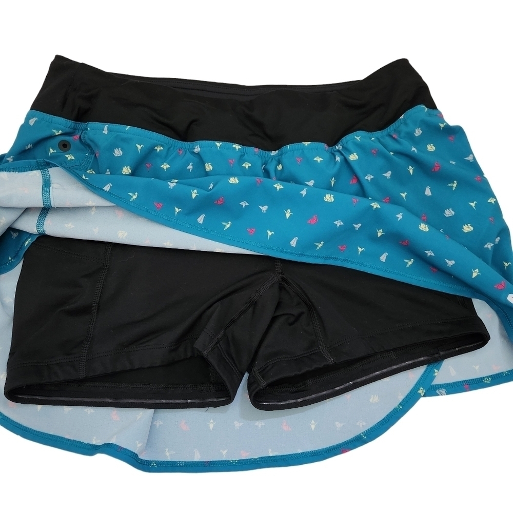 SUGOI Teal Fusion Skort Running Shorts Built-In Liner Athletic m - Picture 3 of 16
